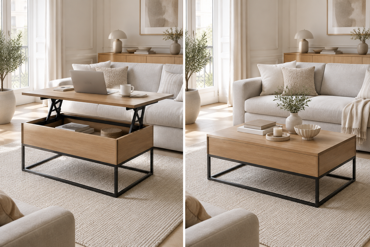 Table basse relevable ou table basse classique : laquelle choisir ?