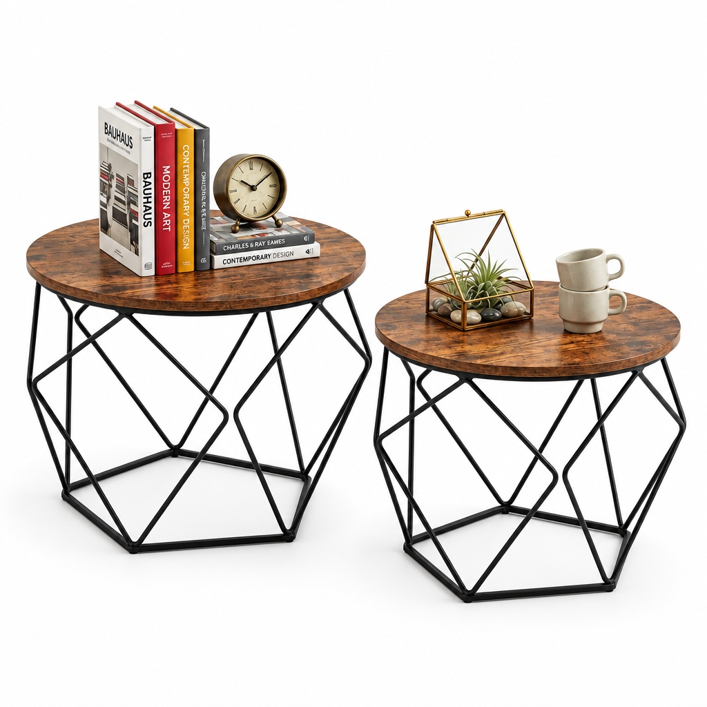 Tables d'appoint fond blanc